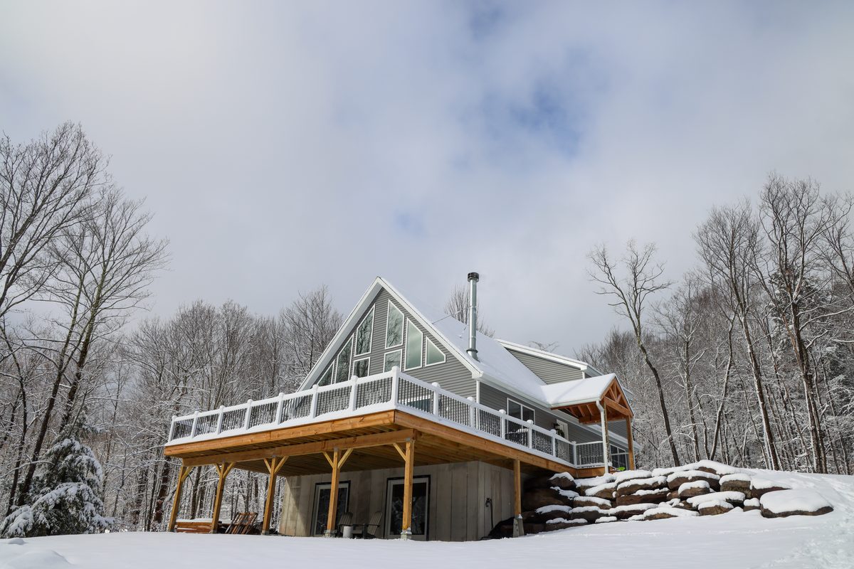 The View under snow in winter